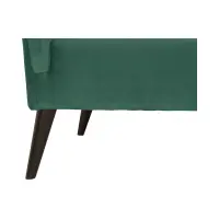 Sillón orejero Casey de terciopelo verde