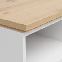 Mesita de noche Yamael 45 cm con cajones blanca