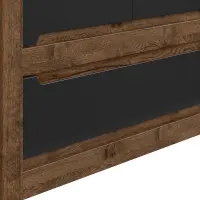 Armario de dos puertas Ruso 104 cm con cajón roble april/negro mate