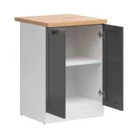 Armario de cocina inferior Junona Line 60 cm derecho grafito con encimera