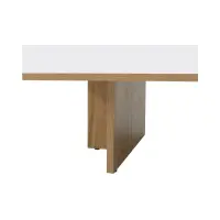 Coffee table Zele 120x60 with shelf wotan oak/white gloss