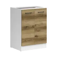 Armario de cocina bajo Junona Line 60 cm de dos puertas sin encimera roble delano claro
