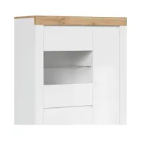 Vitrina Holten 98 cm con 3 puertas blanco brillo