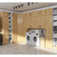 Estantería MultiDo 45 cm con puertas atelier claro