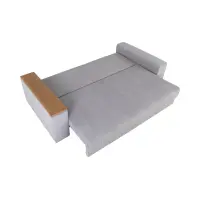 Sofá de tres plazas Peter cama con arcón de pana gris