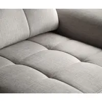 Sofá rinconera derecho Ariado convertible con arcón de terciopelo beige