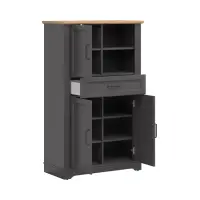 Estantería Tolmin 90 cm con 3 puertas y cajón grafito/roble artisan