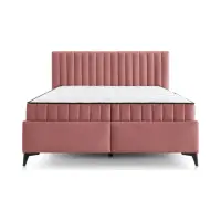 Cama continental Joy 180x200 con contenedores rosa
