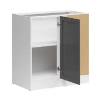 Mueble de cocina bajo de rincón Junona Line derecho grafito ocupa rincón 100x60 cm