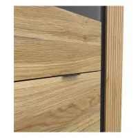 Vitrina Luen 70 cm con 3 puertas roble tegola/roble mauvella