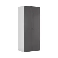 Armario de dos puertas Flex 100 cm blanco/grafito