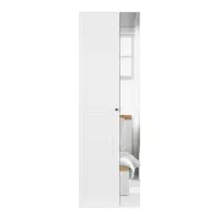 Armario de dos puertas Flex 75 cm con espejo blanco