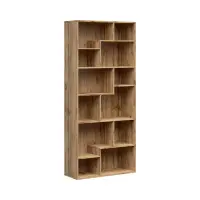 Estantería Tetrix 88 cm con 12 estantes roble wotan