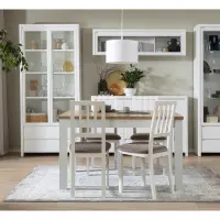 Vitrina Kaspian 90 cm con 2 puertas y 2 cajones blanca