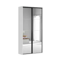 Armario corredero Flex 120 cm con espejo blanco
