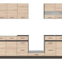 Кухонный гарнитур Junona Line 260 см дуб сонома