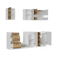 Conjunto de cocina Junona Line 220 cm roble delano claro