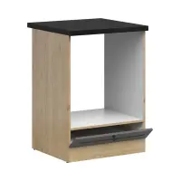 Armario de cocina para horno encastrado Junona Line 60 cm grafito con encimera