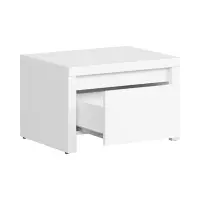 Mesita de noche Kaspian 51 cm con cajón blanca