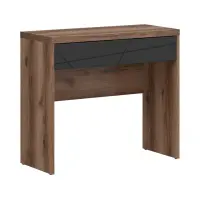 Tocador Forn 39 cm con cajón roble delano oscuro/negro mate