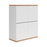 Armario Yamael 100 cm con 4 puertas blanco