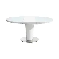 Стіл Herkules 120-160x76 білий/нержавіюча сталь