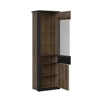 Vitrina Kassel 60 cm con 2 puertas roble monastery