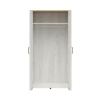 Armario de dos puertas Loksa 101 cm pino andersen blanco/roble grandson