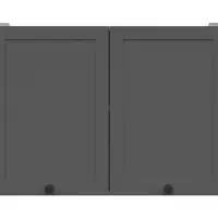 Armario de cocina superior Junona Line 80 cm con 2 puertas roble bernstein/grafito