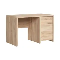 Escritorio Kaspian 120 cm con puertas y cajón roble sonoma