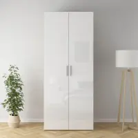 Armario de dos puertas Flex 100 cm blanco brillo