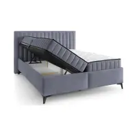 Cama continental Joy 160x200 con contenedores gris