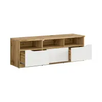 Mueble RTV Nuis 135 cm con 3 cajones roble wotan