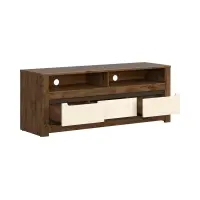 Mueble TV Ruso 149 cm con 3 cajones roble april/brillo perla