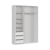 Armario de puertas correderas Flex 150 cm blanco/roble wotan