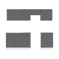 Кухонный гарнитур Junona Line 230 см графит без столешницы