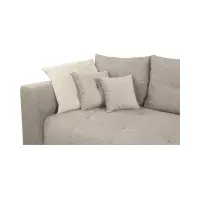 Sofá de tres plazas Royal IV convertible con arcón, pana, beige