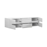 Mueble RTV Azteca Trio 150 cm con 2 puertas y 2 cajones blanco brillo