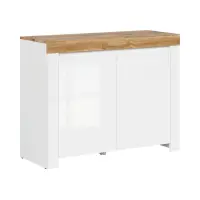 Mueble Holten 106 cm de dos puertas blanco brillo