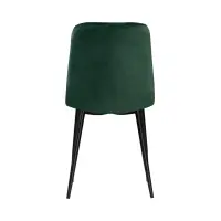 Silla tapizada Silvio de terciopelo verde