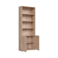 Estantería Brw Office 79 cm con 2 puertas y 4 estantes roble sonoma