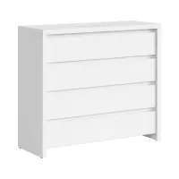 Cómoda Kaspian 105 cm con 4 cajones blanca