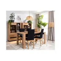 Mesa extensible Ostia 160/200x90 roble artisan/roble negro