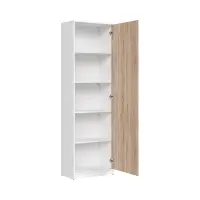 Estantería Nepo Plus 60 cm con puertas blanco/roble sonoma