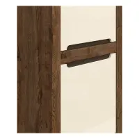 Estantería Ruso 69 cm con 2 puertas roble april/brillo perlado