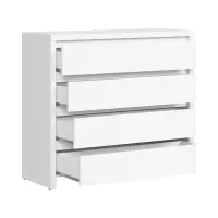 Cómoda Kaspian 105 cm con 4 cajones blanca