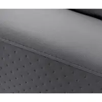 Sofá cama de tres plazas Akaro plegable con contenedor, terciopelo gris