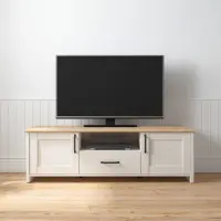 Тумба RTV Loksa 160 см с 2 дверцами и ящиком сосна андерсен белая