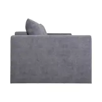 Sofá de tres plazas Royal IV convertible con arcón gris oscuro