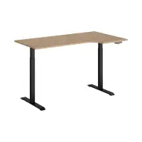 Escritorio de esquina con regulación eléctrica Space Office 160 cm derecho roble artisan